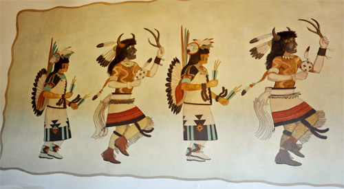 Mural inside the Inn- by Hopi Artist Fred Kabotie